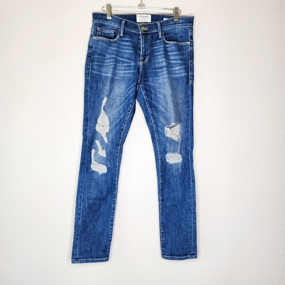 Frame AMOROSO Rip Garcon Jeans 27 - Picture 1 of 7